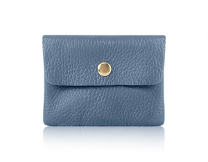 Denim Blue Soft Leather Small Purse