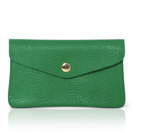 Green Soft Leather Wide Purse