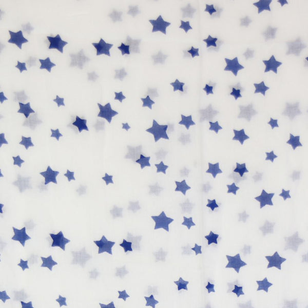 Navy Blue and White Star Summer Scarf from POM Peace of Mind