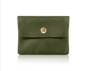 Olive Green Soft Leather Small Purse