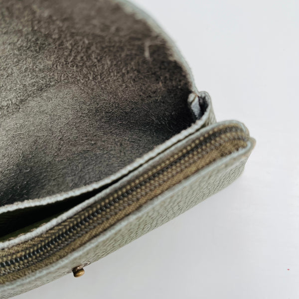 Olive Green Soft Leather Wide Purse