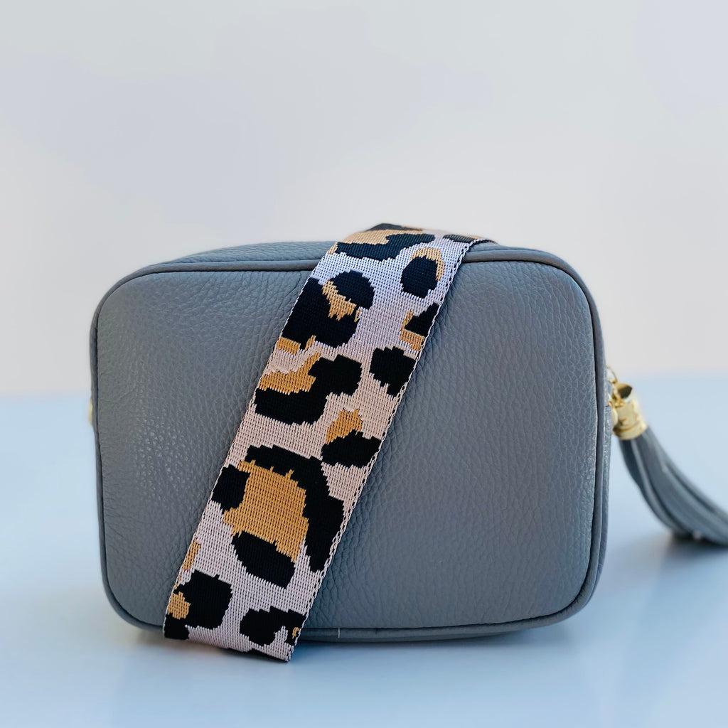 Grey leather cross body bag 2025 uk
