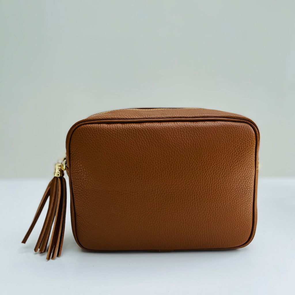 Tan leather cross body hot sale bag uk